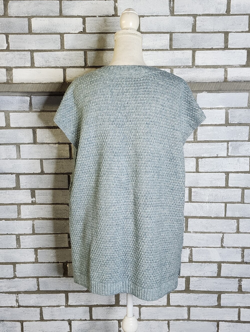 • NWT J. Jill Women's Pullover V-Neck Sweater Knit Vest Size XL Blue Spruce - Picture 4 of 11